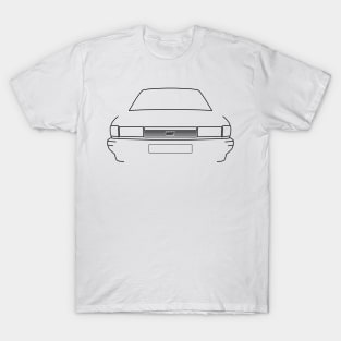 Austin Maestro classic 1980s British saloon car black outline graphic T-Shirt